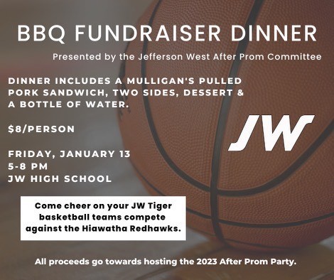 After Prom Fundraiser BBQ Dinner January 13 @ 5